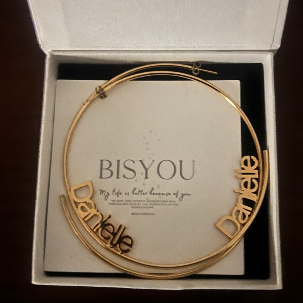 Large Hoop Name Earrings